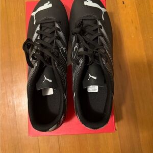 Puma Black and White Soccer Cleats Shoes